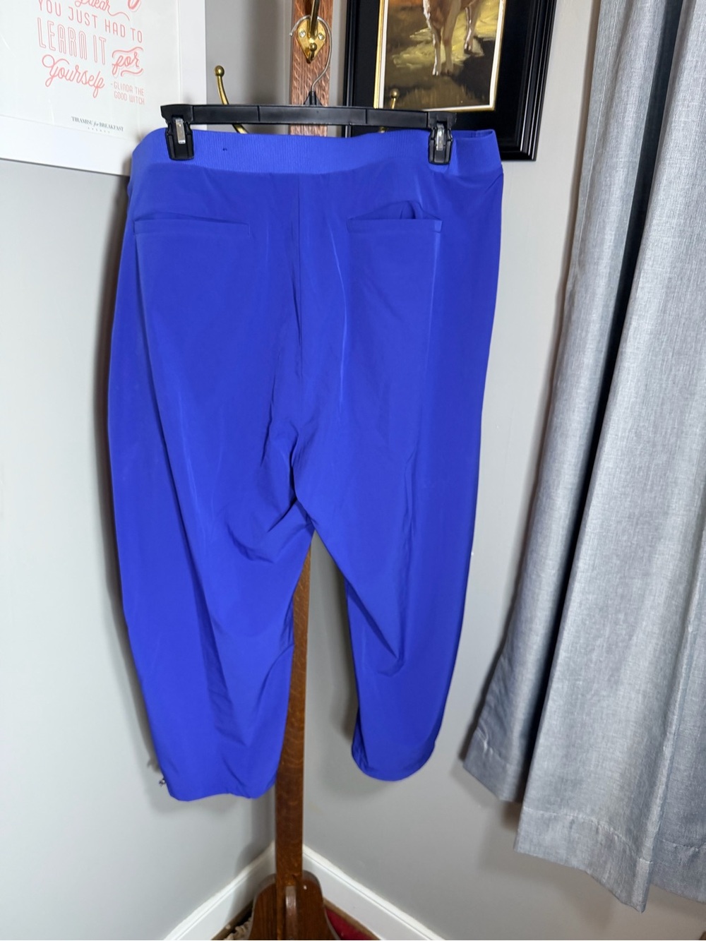 Chico's Deep Cobalt Zenergy cropped bungee pants - Picture 3 of 5